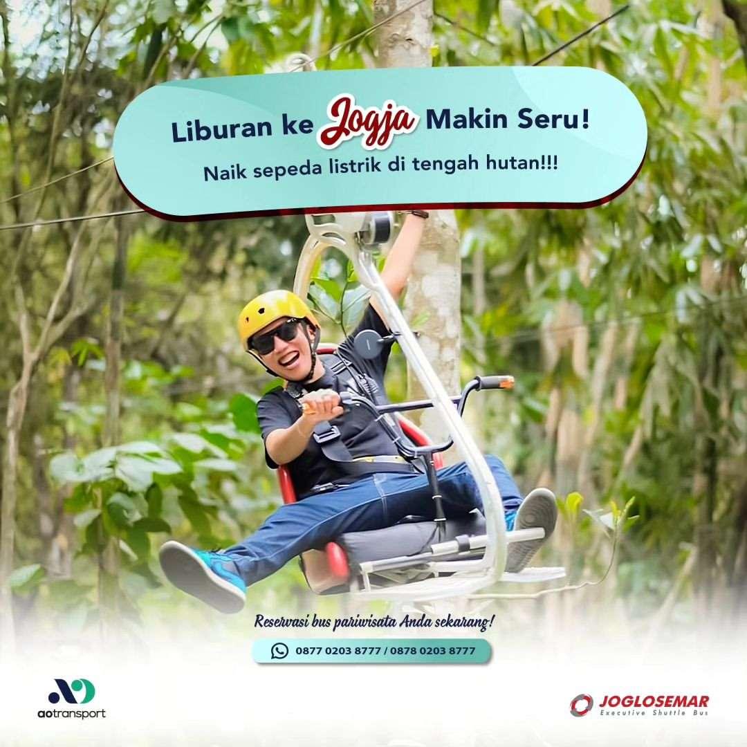 Naik Sepeda Listrik di Tengah Hutan di Jogja Bersama Joglosemar dan AO Transport