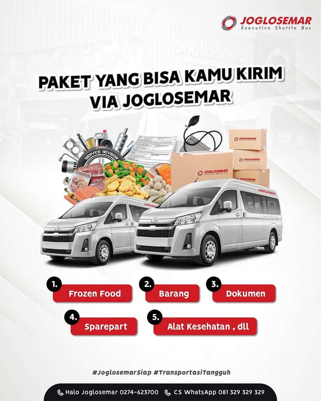 Banyak Pilihan Barang Yang Dapat di Kirim Dengan Joglosemar